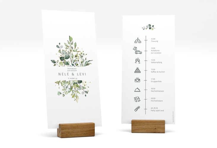 Tagesablauf Hochzeit Enchanting lange Karte hoch