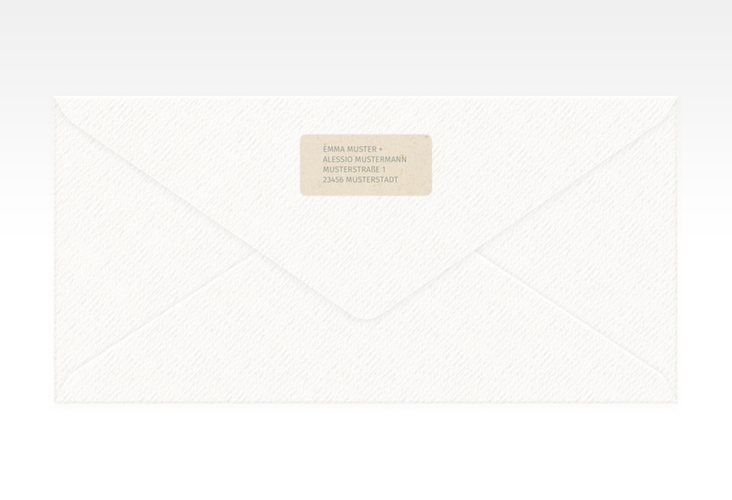 Absenderetikett Hochzeit Simple Line 45,7 x 21,2 mm beige