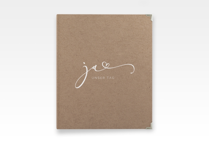 Hochzeitsalbum Jawort 21 x 25 cm modern minimalistisch mit veredelter Aufschrift