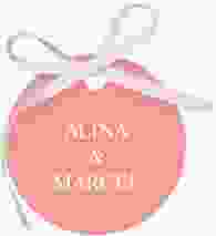 Geschenkanhänger Hochzeit Classic Geschenkanhänger, rund rosa
