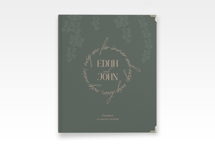 Hochzeitsalbum Efeugrün 21 x 25 cm im Fantasy-Elfen-Design mit Efeu