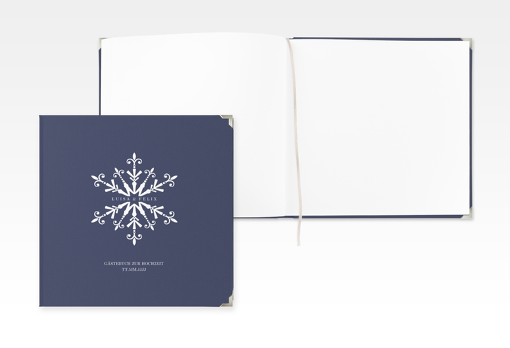 Gästebuch Selection Hochzeit Crystal Leinen-Hardcover mit Eiskristall