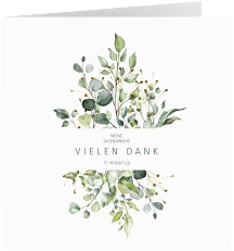 Danksagung Jugendweihe Verdoyant quadr. Klappkarte weiss