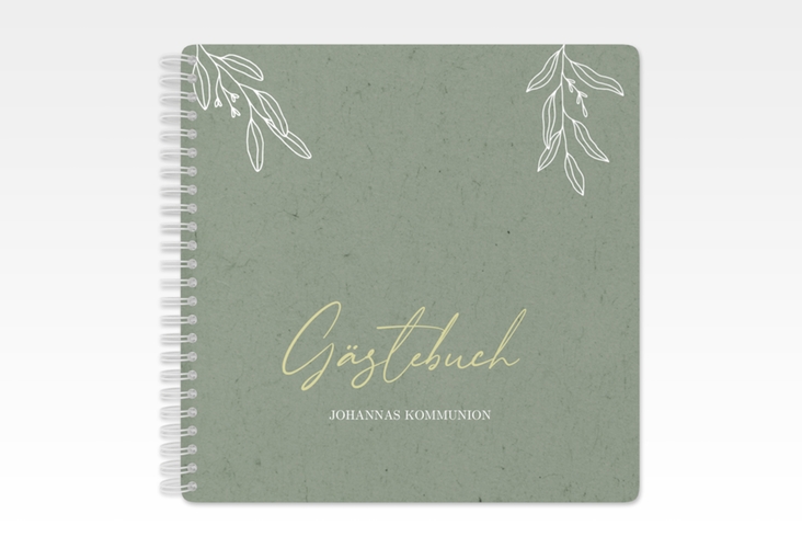 Gästebuch Kommunion Grüne Freude Ringbindung