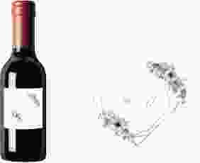Piccoloetikett Hochzeit Herzgold Etikett Piccolo weiss