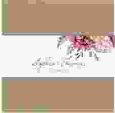 Hochzeitseinladung "Blooming" Pocketfold weiss