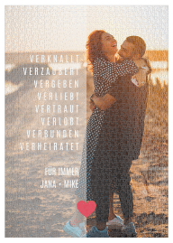 Klick: Details zu Fotopuzzle 1000 Teile "Dearie" anzeigen Fotopuzzle 1000 Teile Dearie 1000 Teile weiss