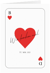 Danksagungskarte "Kartenspiel"