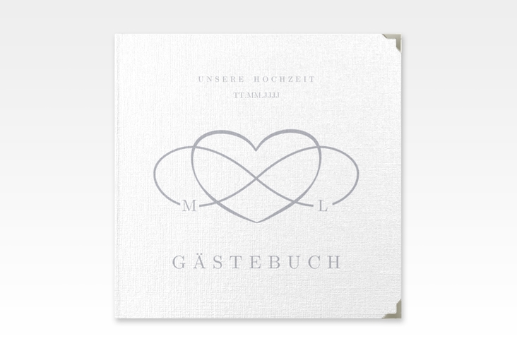 Gästebuch Selection Hochzeit Infinity Leinen-Hardcover grau