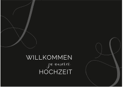 Willkommensschild Poster Eheschließung 70 x 50 cm Poster schwarz