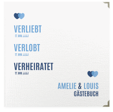 Klick: Details zu Gästebuch Selection Hochzeit "Couple" anzeigen Gästebuch Selection Hochzeit Couple Leinen-Hardcover blau