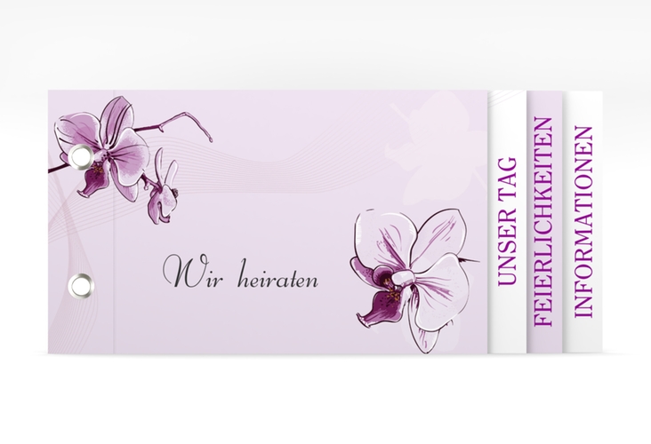 Einladung Hochzeit "Modena" Booklet lila