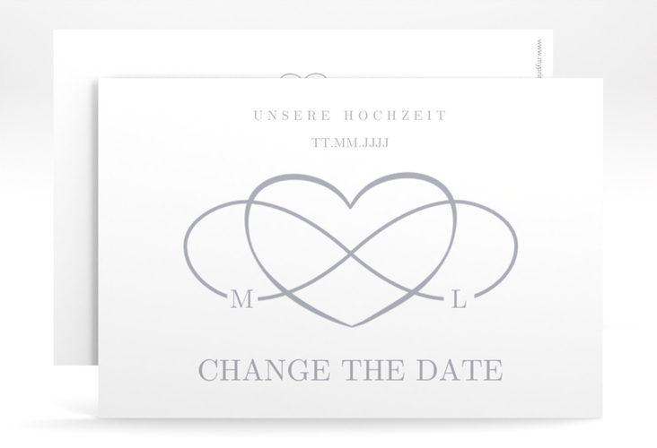 Change the Date-Karte Infinity A6 Karte quer grau hochglanz