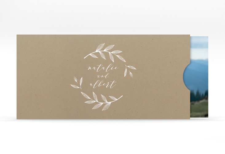 Hochzeitseinladung Naturelove Einsteckkarte weiss