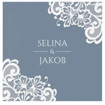 Klick: Details zu Gästebuch Creation Hochzeit "Vintage" anzeigen Gästebuch Creation Hochzeit Vintage 20 x 20 cm, Hardcover blau mit floraler Spitze