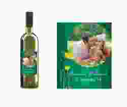 Etichette vino matrimonio collezione Madrid Etikett Weinflasche 4er Set verde