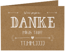 Danksagung Taufe "Lettering"