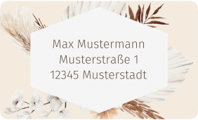 Klick: Details zu Empfängeretikett Hochzeit "Bohemian" anzeigen Empfängeretikett Hochzeit Bohemian 63,5 x 38,1 mm beige