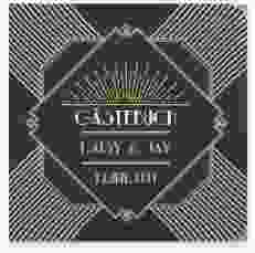 Gästebuch Selection Hochzeit Gatsby Leinen-Hardcover schwarz im 20er-Jahre-Stil