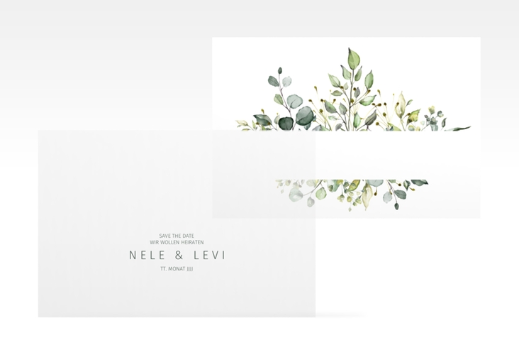 Save the Date Deckblatt Transparent "Enchanting" DIN A6 Deckblatt transparent