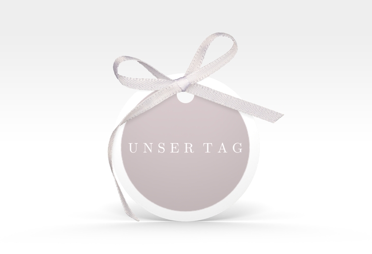 Geschenkanhänger Hochzeit Simply Geschenkanhänger, rund grau
