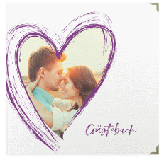 Klick: Details zu Gästebuch Selection Hochzeit "Liebe" anzeigen Gästebuch Selection Hochzeit Liebe Leinen-Hardcover lila