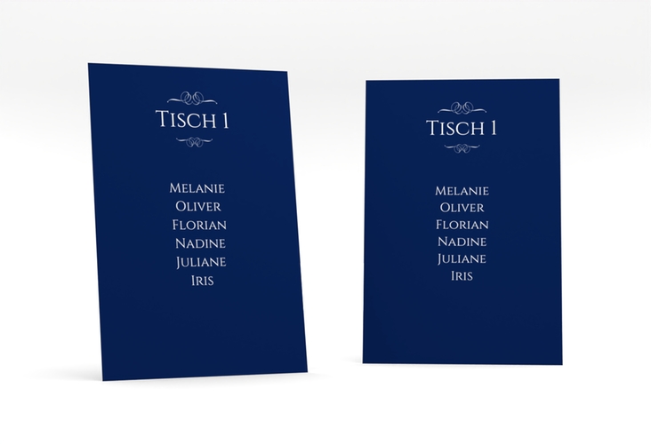 Tischaufsteller Hochzeit Elegancy Tischaufsteller blau