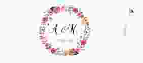 Hochzeitseinladung Fiore Einsteckkarte weiss