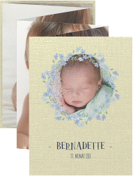 Foto-Leporello Baby Blumig Leporello gelb