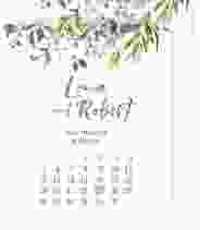 Save the Date-Kalenderblatt Natural Kalenderblatt-Karte beige