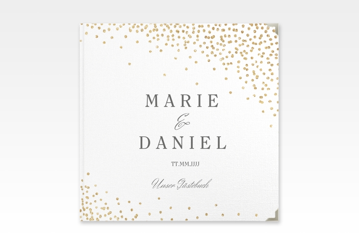 Gästebuch Selection Hochzeit Glitter Leinen-Hardcover weiss