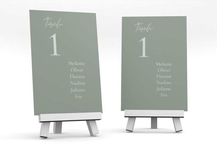 Tischaufsteller Hochzeit Day Tischaufsteller mit Datum im minimalistischen Design