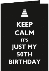 Einladung 50. Geburtstag "KeepCalm"