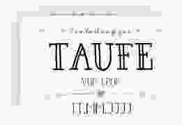 Taufeinladung Lettering