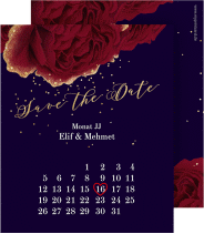 Klick: Details zu Save the Date-Kalenderblatt "Cherie" anzeigen Save the Date-Kalenderblatt Cherie Kalenderblatt-Karte schwarz