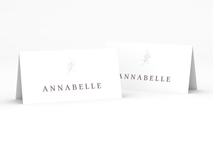 Tischkarte Hochzeit Ivy Tischkarten hochglanz minimalistisch mit kleiner botanischer Illustration