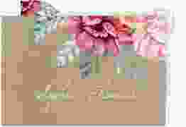 Save the Date-Postkarte Blooming A6 Postkarte Kraftpapier