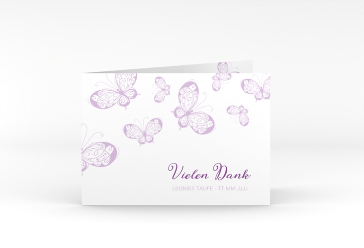 Danksagung Taufe Protection A6 Klappkarte quer
