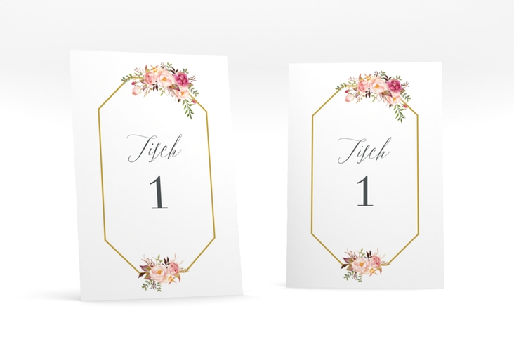 Tischnummer Hochzeit Prachtvoll Tischaufsteller