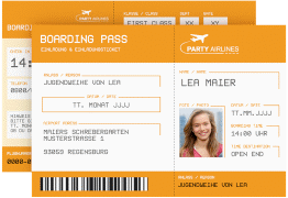 Einladung Jugendweihe "Ticket"