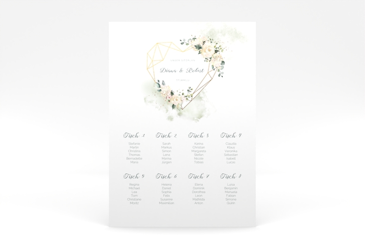 Sitzplan Poster Hochzeit Adore 50 x 70 cm Poster