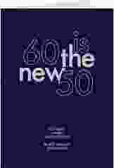 Einladung 60. Geburtstag Grateful A6 Klappkarte hoch blau