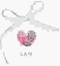 Geschenkanhänger Hochzeit Fingerprint Geschenkanhänger, rund pink schlicht mit Fingerabdruck-Motiv
