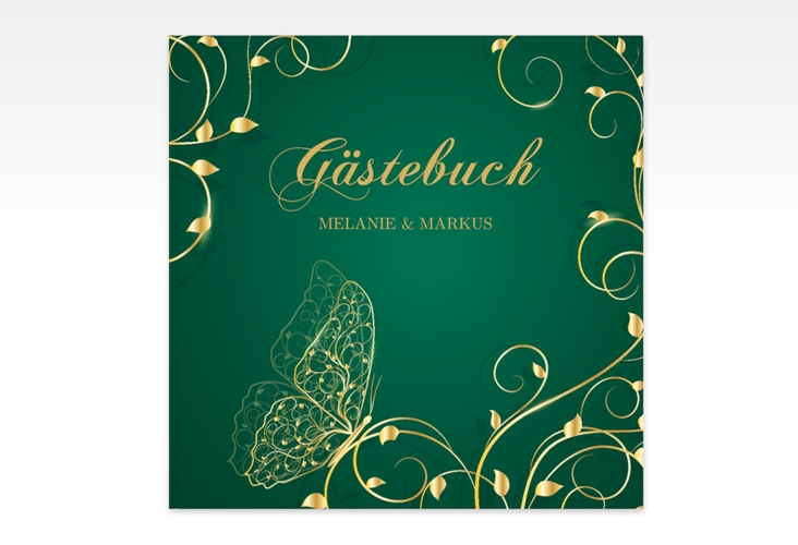 Gästebuch Creation Hochzeit Eternity 20 x 20 cm, Hardcover gruen