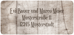 Klick: Details zu Absenderetikett Hochzeit "Wood" anzeigen Absenderetikett Hochzeit "Wood" 45,7 x 21,2 mm braun
