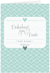 Einladung Taufe "Fancy"