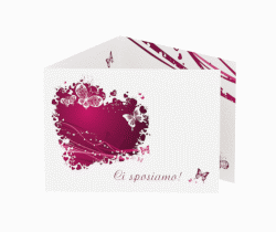 Klick: Details zu Inviti matrimonio collezione Milano anzeigen Inviti matrimonio collezione Milano A6 doppelt geklappt fucsia