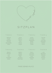 Klick: Details zu Sitzplan Poster Hochzeit "Lebenstraum" anzeigen Sitzplan Poster Hochzeit Lebenstraum 50 x 70 cm Poster mint