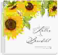 Gästebuch Hochzeit "Sonnenblume" Ringbindung weiss