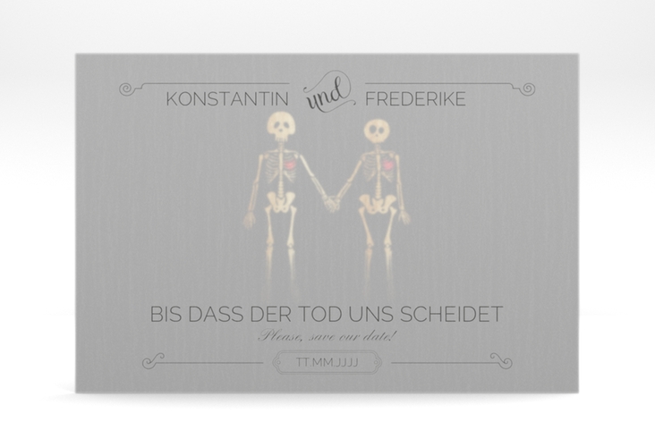Save the Date Deckblatt Transparent "Bones" DIN A6 Deckblatt transparent